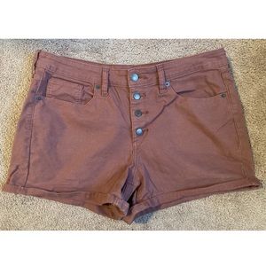 Universal Thread • High-rise Midi Shorts • Size 12 • Color: Clay